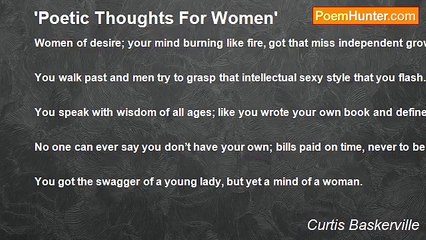 Curtis Baskerville - 'Poetic Thoughts For Women'