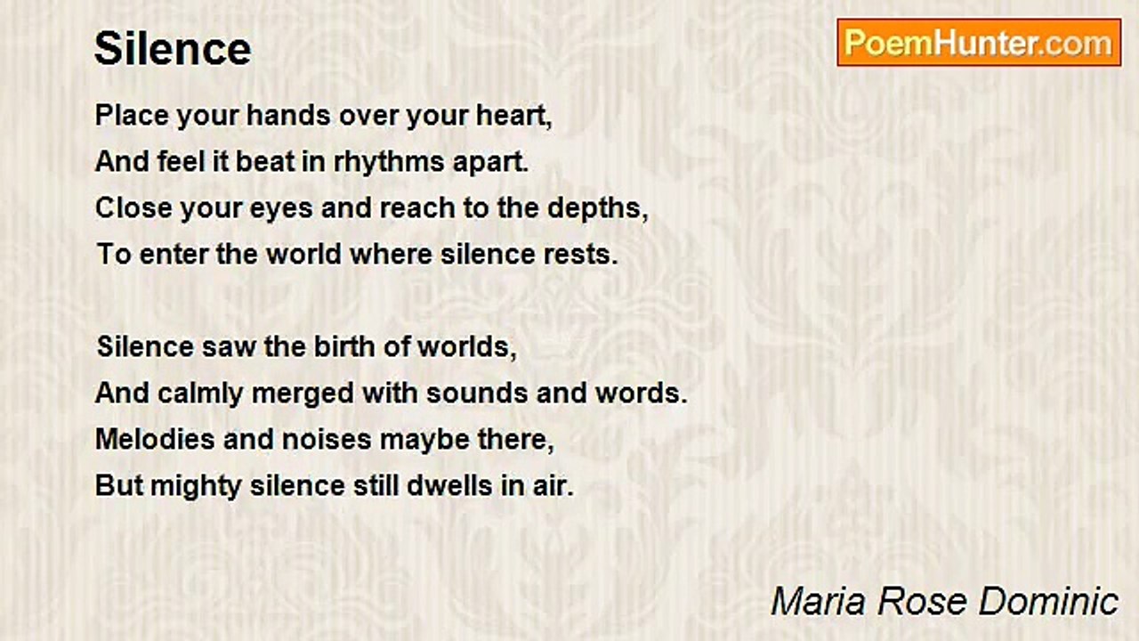 Maria Rose Dominic - Silence