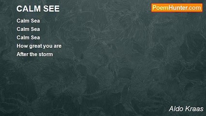 Aldo Kraas - CALM SEE