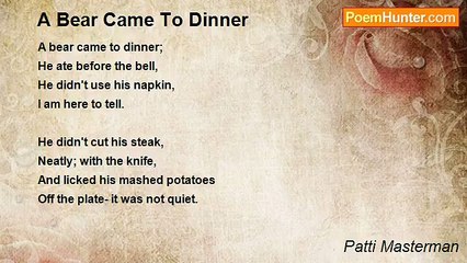 Patti Masterman - A Bear Came To Dinner