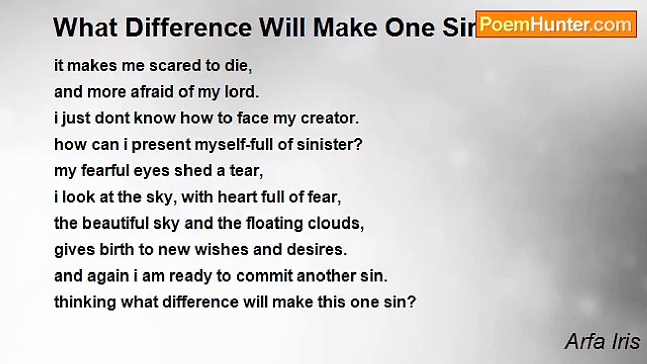 Arfa Iris - What Difference Will Make One Sin?