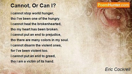 Eric Cockrell - Cannot, Or Can I?