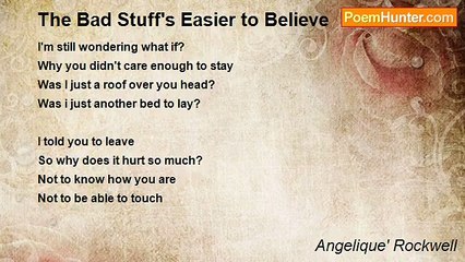 Angelique' Rockwell - The Bad Stuff's Easier to Believe