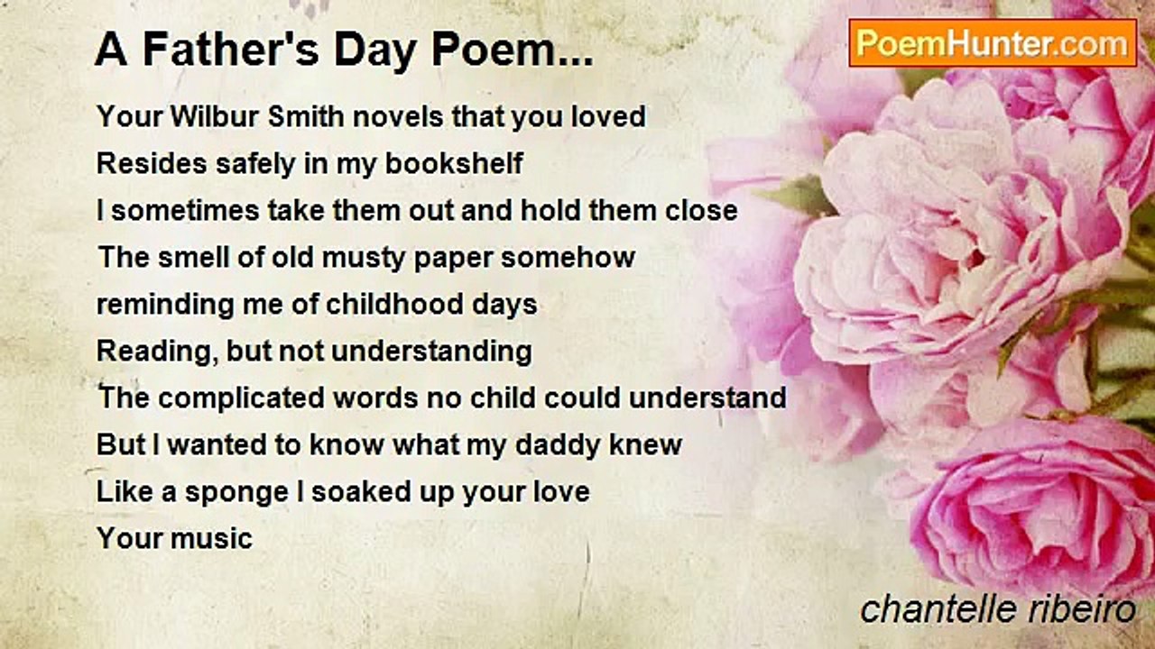 chantelle ribeiro - A Father's Day Poem...