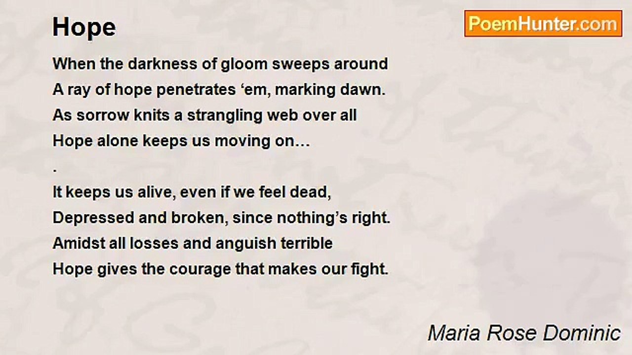 Maria Rose Dominic - Hope