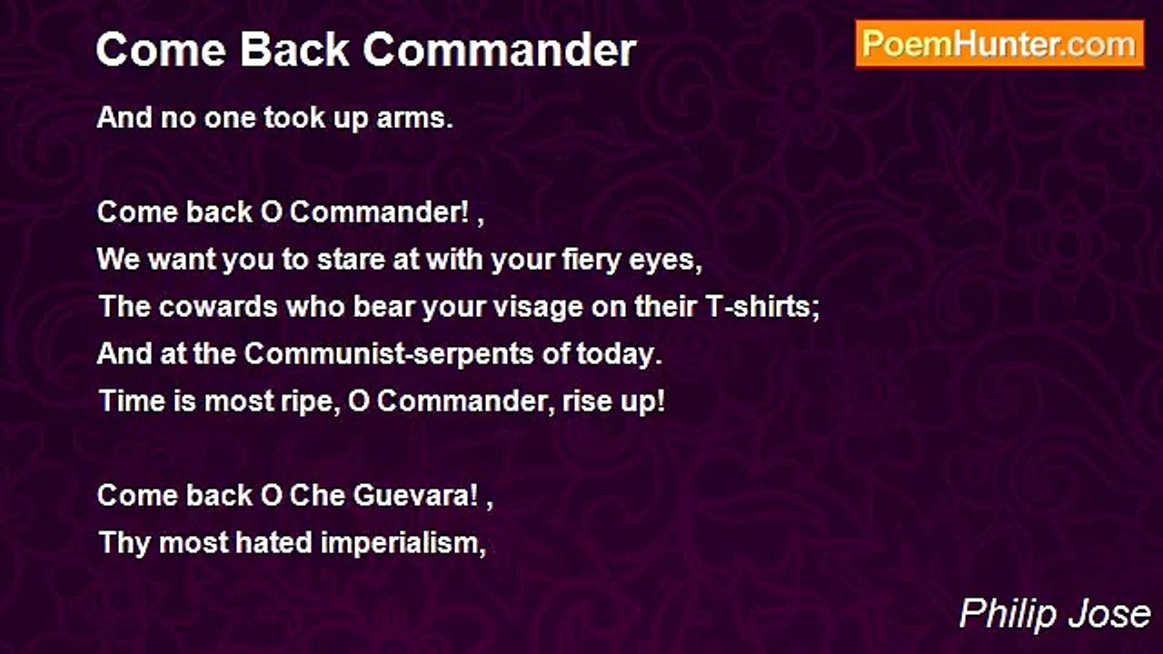 Philip Jose - Come Back Commander