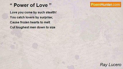 Ray Lucero - “ Power of Love ”