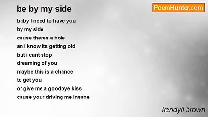 kendyll brown - be by my side