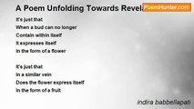 indira babbellapati - A Poem Unfolding Towards Revelation