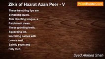Syed Ahmed Shah - Zikir of Hazrat Azan Peer - V