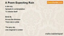 indira babbellapati - A Poem Expecting Rain