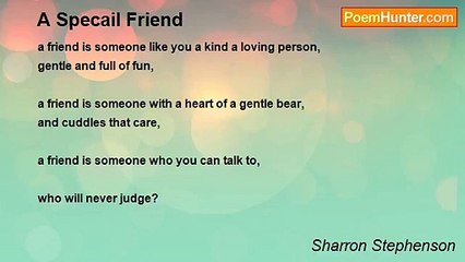 Sharron Stephenson - A Specail Friend