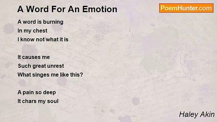Haley Akin - A Word For An Emotion