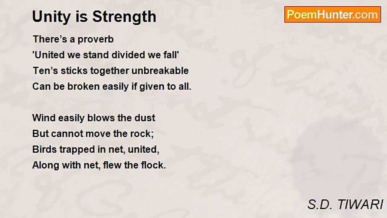 S.D. TIWARI - Unity is Strength