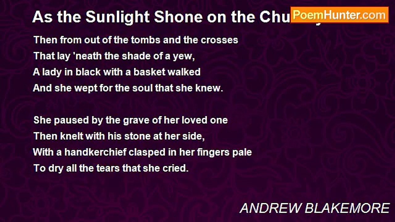 ANDREW BLAKEMORE - As the Sunlight Shone on the Churchyard