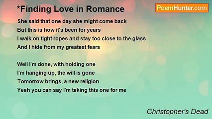 Christopher's Dead - *Finding Love in Romance