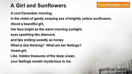 spiritual seeker - A Girl and Sunflowers