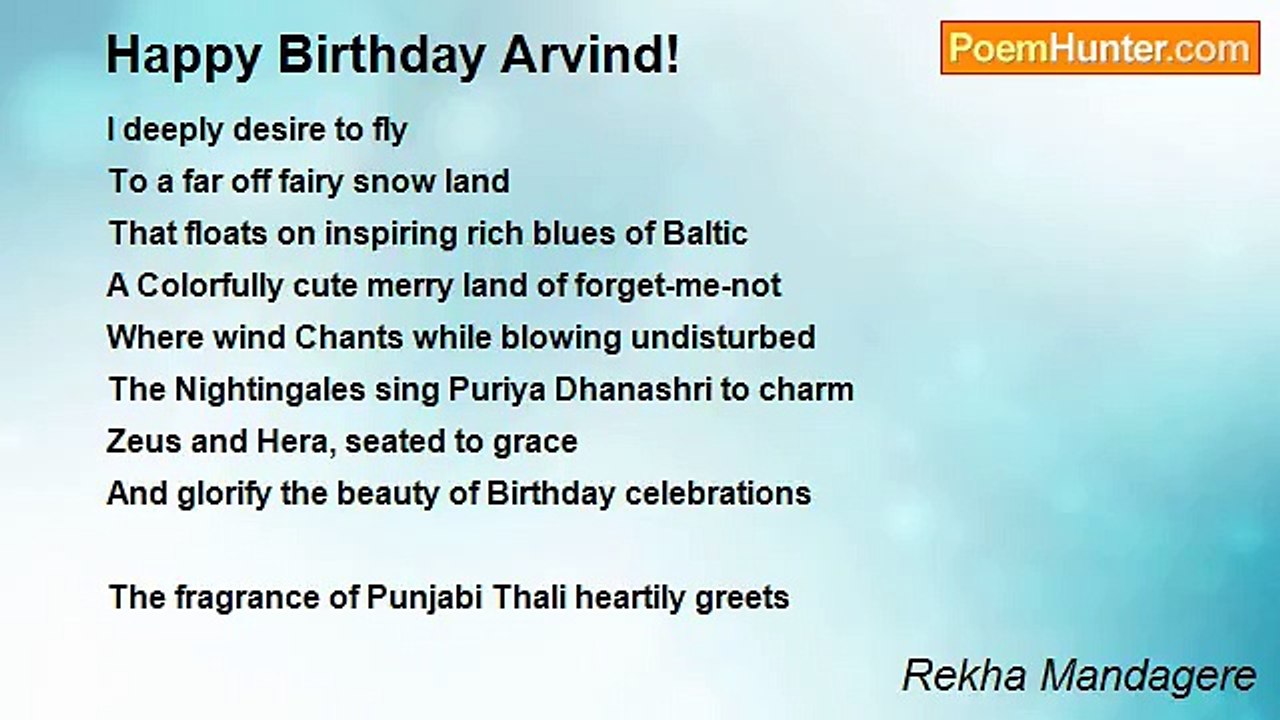 Rekha Mandagere - Happy Birthday Arvind!
