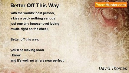 David Thomas - Better Off This Way