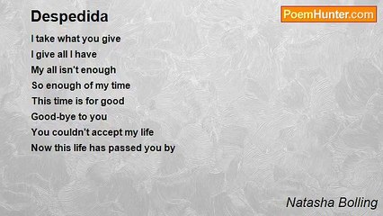 Natasha Bolling - Despedida