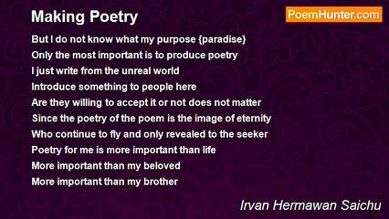 Irvan Hermawan Saichu - Making Poetry