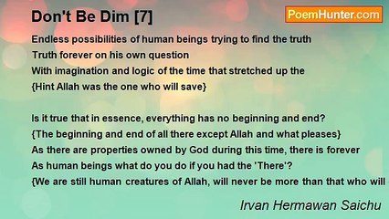 Irvan Hermawan Saichu - Don't Be Dim [7]