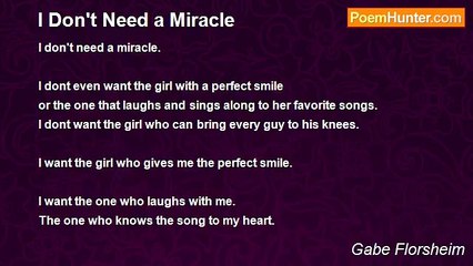 Gabe Florsheim - I Don't Need a Miracle