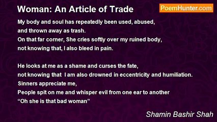 Shamin Bashir Shah - Woman: An Article of Trade