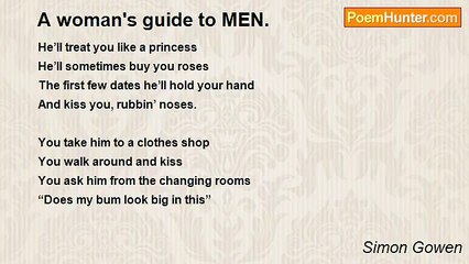 Simon Gowen - A woman's guide to MEN.