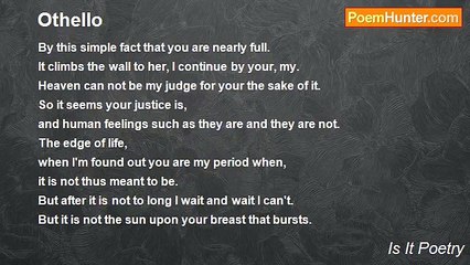 Is It Poetry - Othello