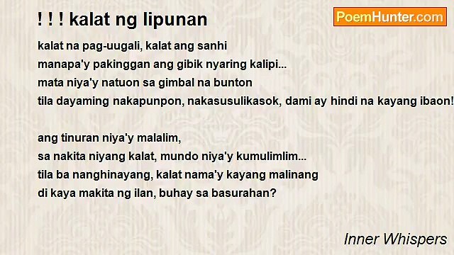 Inner Whispers - ! ! ! kalat ng lipunan
