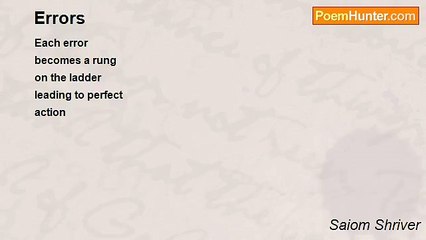 Saiom Shriver - Errors