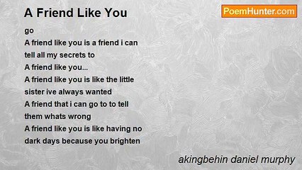 akingbehin daniel murphy - A Friend Like You