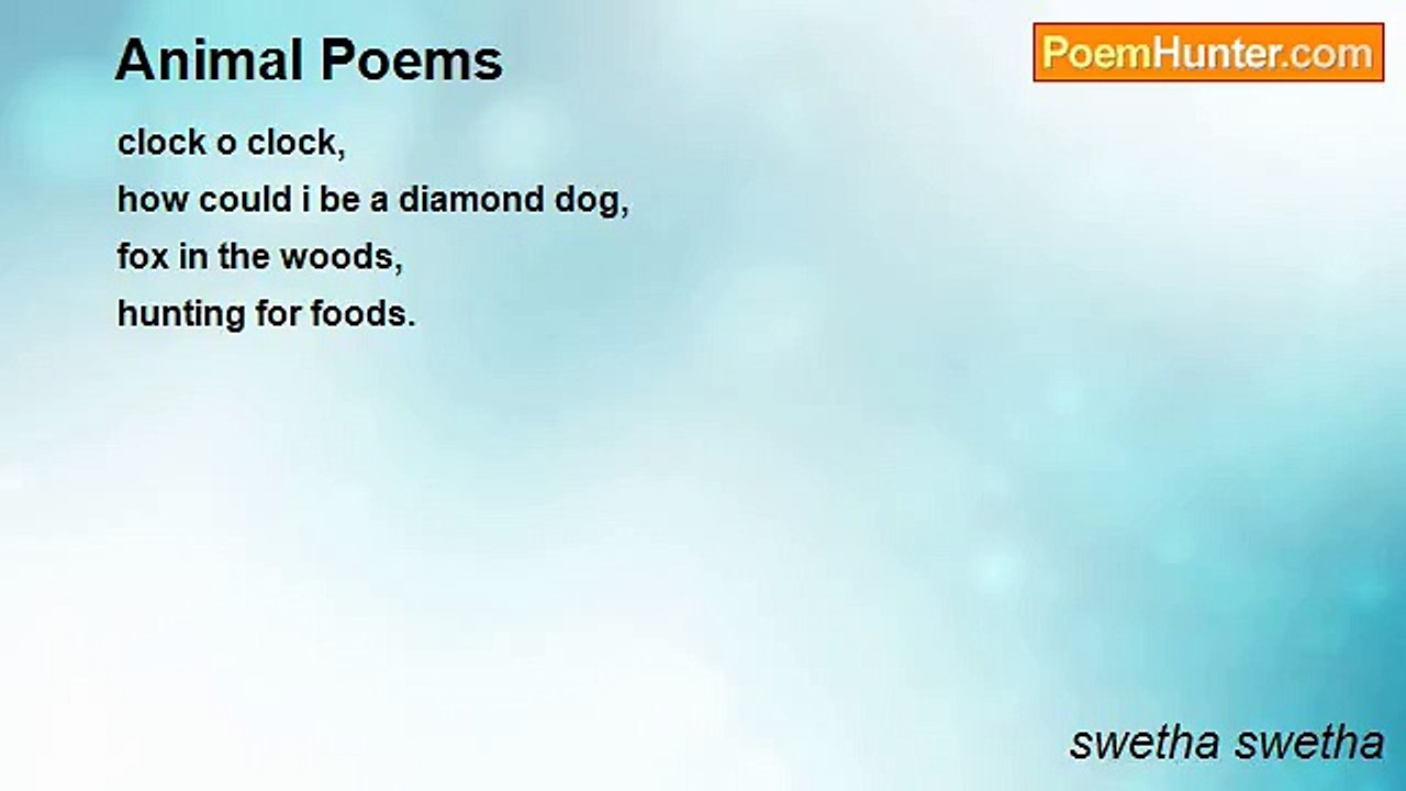 swetha swetha - Animal Poems