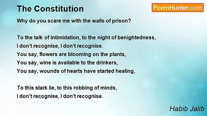 Habib Jalib - The Constitution