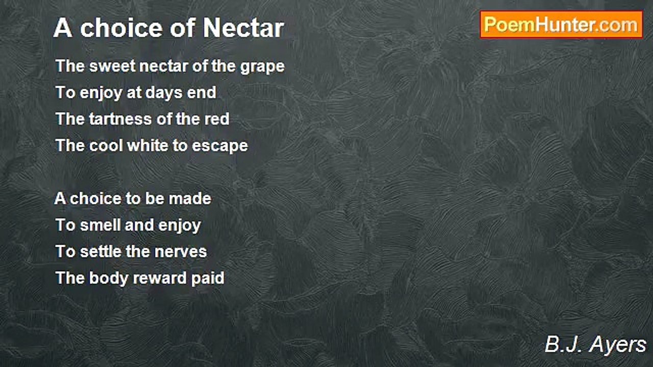 B.J. Ayers - A choice of Nectar