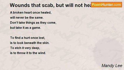 Mandy Lee - Wounds that scab, but will not heal.