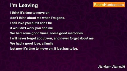 Amber AandB - I'm Leaving