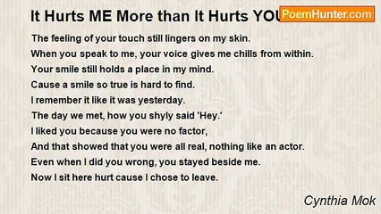 Cynthia Mok - It Hurts ME More than It Hurts YOU
