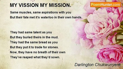 Darlington Chukwunyere - MY VISSION MY MISSION.