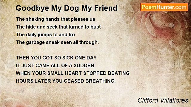 Clifford Villaflores - Goodbye My Dog My Friend