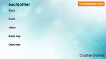 Cristina Geanta - each|other
