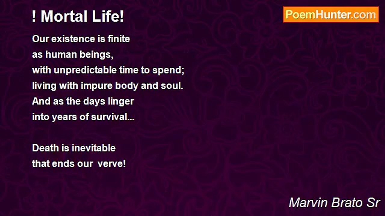 Marvin Brato Sr - ! Mortal Life!