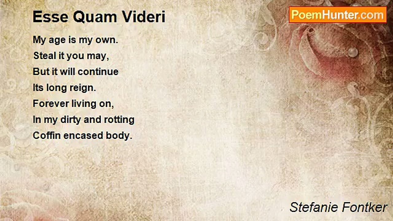 Stefanie Fontker - Esse Quam Videri