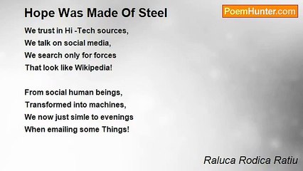 Raluca Rodica Ratiu - Hope Was Made Of Steel