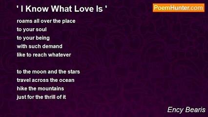 Ency Bearis - ' I Know What Love Is '