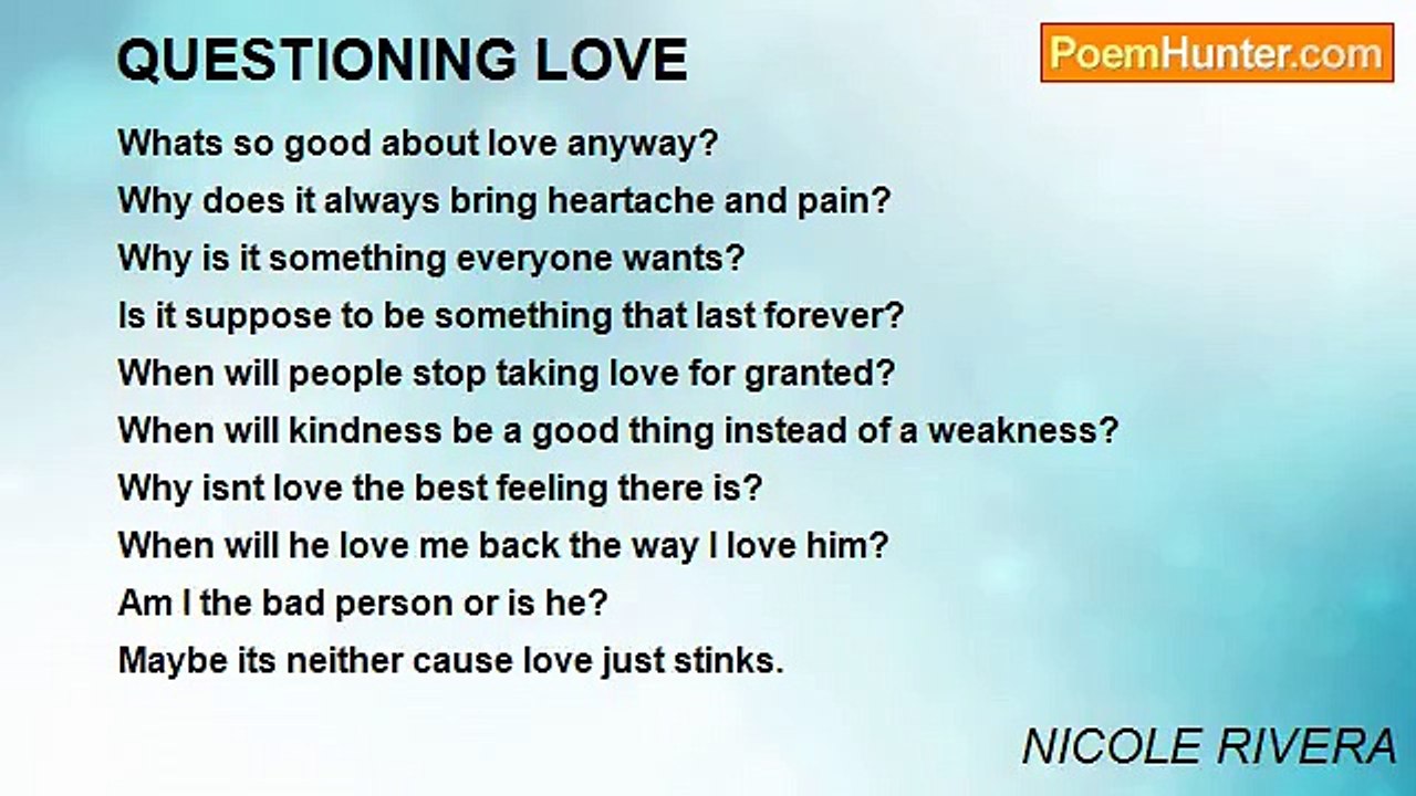 NICOLE RIVERA - QUESTIONING LOVE