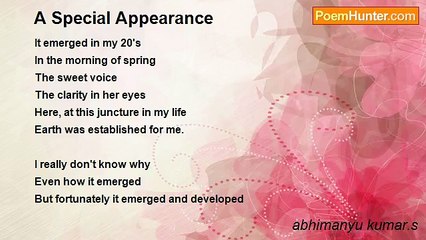 abhimanyu kumar.s - A Special Appearance