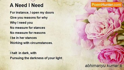 abhimanyu kumar.s - A Need I Need