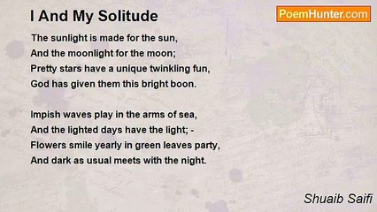 Shuaib Saifi - I And My Solitude